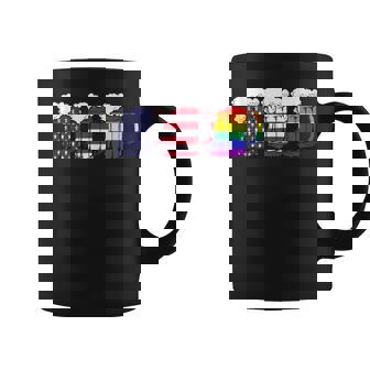 Beer American Flag Drinking Gay Pride Lesbian Lgbt Rainbow Coffee Mug - Monsterry