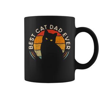 Best Cat Dad Ever Cute Kitten Fatherintage Cat Owner Taza de café - Regaloses