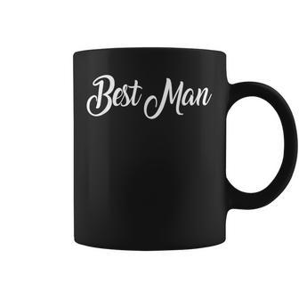 Best Man White Wedding Bride Groom Bachelor Party Coffee Mug - Monsterry