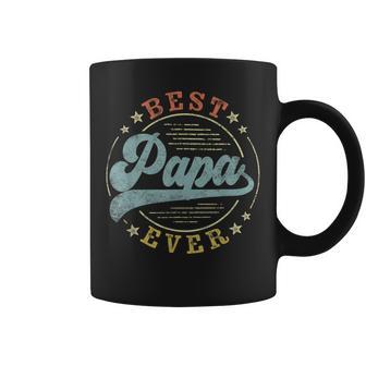 Best Papa Ever Father's Day Papa Vintage Emblem Coffee Mug | Seseable UK