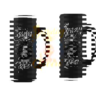 Birthday Queen Melanin Afro African American Girls Women Coffee Mug - Thegiftio UK