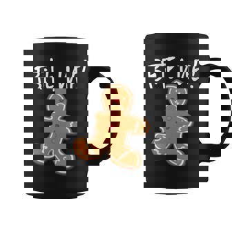 Bite Me Gingerbread Man Cookie Holiday Baking Coffee Mug - Monsterry