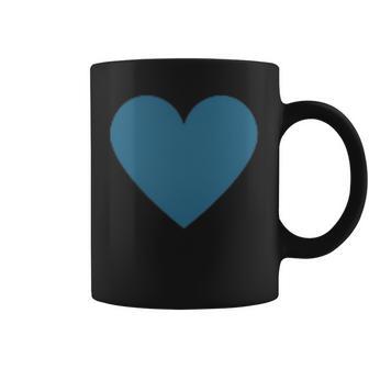 Blaues Herz Simples Minimalistisch Süßes Heart Tassen - Geschenkecke