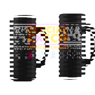 Breast Cancer Awareness Crucial A Catch Intercept Cancer Coffee Mug | Mazezy