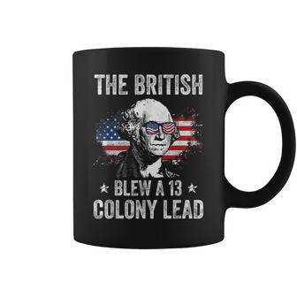 The British Blew A 13 Colony Lead George Washington Coffee Mug - Monsterry UK