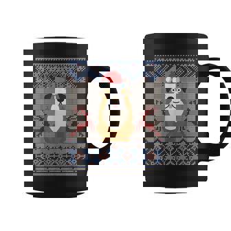 Bulldog Dog Santa Hat Ugly Christmas Sweater Coffee Mug | Seseable UK