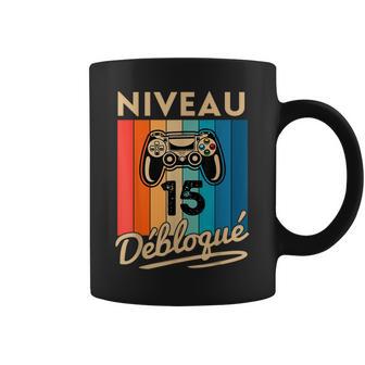 Cadeau Garçon 15 Ans Anniversaire Gamer Niveau 15 Adolescent Tasse - Cadeauxyz