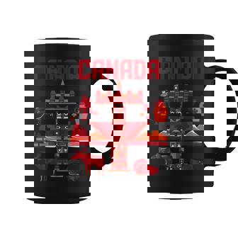 Canadian Moose Ice Hockey Player Canada Coffee Mug - Monsterry