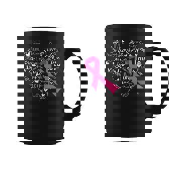 Cáncer De Mama Corazón Rosa Lazo Salud Taza de café - Regaloses
