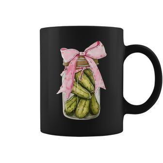Canned Pickle Coquette Bows Canning Jar Pickling Girl Women Coffee Mug - Monsterry