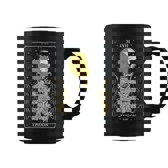 Cat And Moon Tarot Card Goth Witch Coffee Mug - Thegiftio
