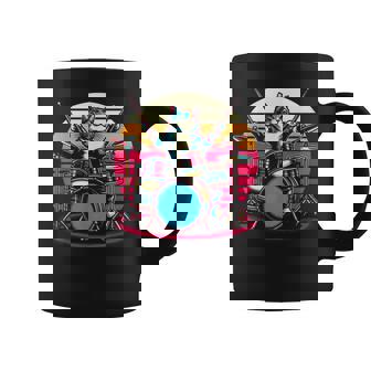 Cat Playing Drums Drummer Novelty Music Lover Drummer Coffee Mug | Seseable UK