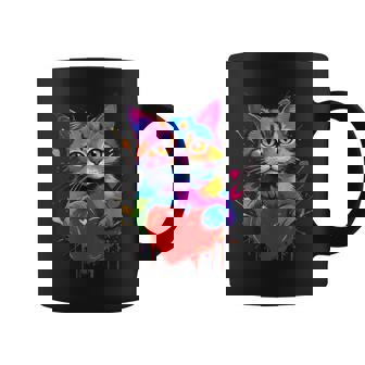 Chemise Pour Chat Graphique Coloré En Forme De Cœur De Chat Tasse - Cadeauxyz