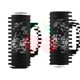 Cherries Disco Aesthetic 70S Groovy Mirrored Ball Queen Coffee Mug - Thegiftio UK