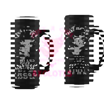 Chica Amante De Los Axolotls Exóticos Salamandra Ajolote Taza de café - Regaloses