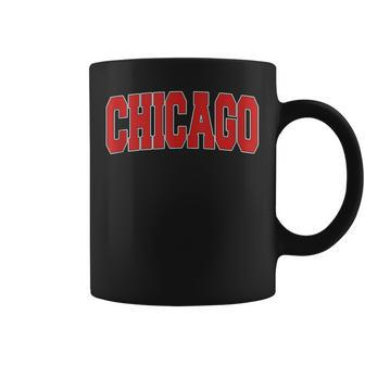 Chicago Il Illinois Varsity Style Usa Vintage Sports Coffee Mug - Monsterry
