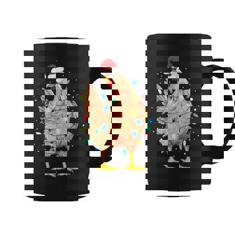 Chicken Christmas Lights Farm Animal Xmas Women Coffee Mug - Monsterry