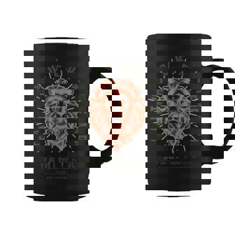 Christian Lion Faith Over Fear Bible Jesus Religious Bible Coffee Mug - Monsterry