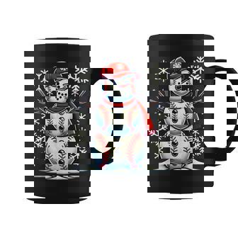 Christmas Baseball Snowman Boys Baseball Christmas Men Coffee Mug | Seseable UK