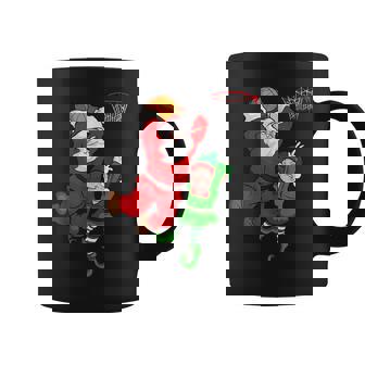 Christmas Basketball Santa Claus Slam Dunk Elf Humor Coffee Mug - Monsterry