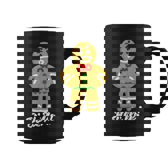Christmas Gingerbread Man Bite Me X-Mas Graphic Print Coffee Mug - Monsterry