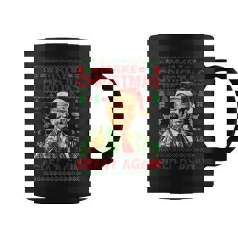 Make Christmas Great Again Trump Santa Hat Xmas Ugly Coffee Mug - Thegiftio UK