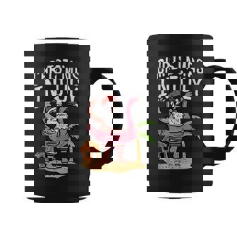 Christmas In July Santa Flamingo Floater Summer Coffee Mug - Monsterry