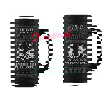 This Is My Christmas Pajama Motocross Biker Ugly Sweater Coffee Mug | Mazezy