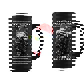 Christmas Pug Dog Mom Dad Black Pug Ugly Christmas Sweater Coffee Mug - Thegiftio UK