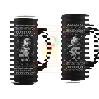 Christmas Santa Riding Pug Dog Ugly Xmas Sweater Coffee Mug - Thegiftio