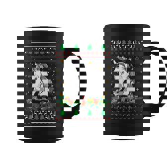 Christmas Sweater Horse Snowman Manger Ornaments Graphic Print Coffee Mug - Monsterry