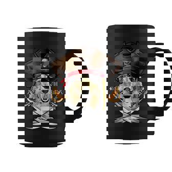 Collie Dog Pirate Captain Halloween Graphic Print Coffee Mug - Monsterry