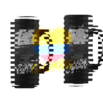 Colombia Heart Flag Coffee Mug | Mazezy