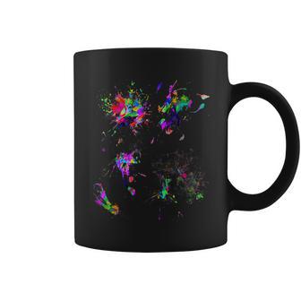 Colorful Paint Splatter Finger Painting Oil Painting Artists Coffee Mug - Monsterry