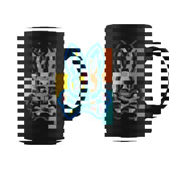 Colorful Skull And Crossbones Bad Rabbit Bunny Christmas Coffee Mug - Thegiftio UK