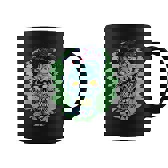 Colourful Horror Punk Zombie Skull Graphic Print Coffee Mug - Monsterry