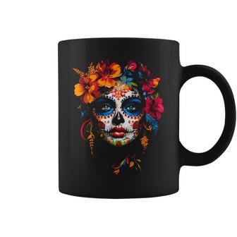 Colourful La Catrina Sugar Skull Woman Dia De Los Muertos Tassen - Geschenkecke