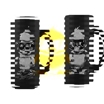 Cool Duckie Sunglasses Ducky Rubber Duck Coffee Mug - Monsterry