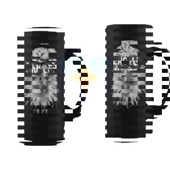 Cool Face Eagles With Sunglasses Vintage Eagles Flying Bird Coffee Mug | Seseable UK