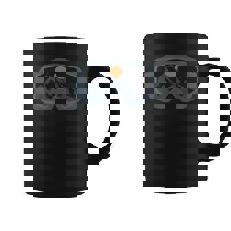 Cool Ski Goggles Skiing Motif Deep Snow Mountains Snow Graphic Print Coffee Mug - Monsterry