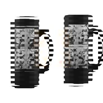 Cool Wolf Graphic Animal Photobooth Grey Timber Wolf Face Coffee Mug - Monsterry