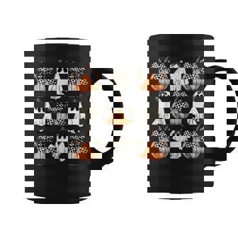 Coquette Bow Pumpkin Ghost Spooky Season Halloween Coffee Mug - Thegiftio UK