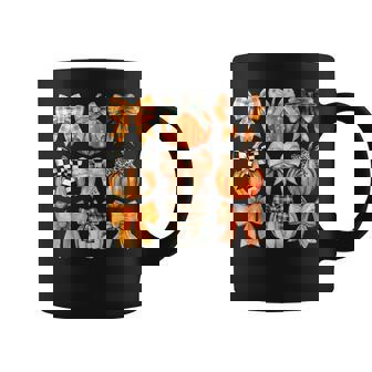 Coquette Bow Thanksgiving Pumpkin Season Autumn Fall Leaves Coffee Mug - Thegiftio UK