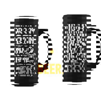 This Is My Costume Give Me A Beer Skeleton Dad Men Coffee Mug | Mazezy