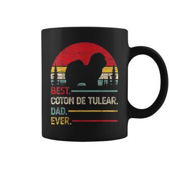 Coton De Tulear Best Dad Ever Dog Vintage Retro Men Coffee Mug - Monsterry