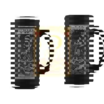 Cottagecore Skeleton Aesthetic Tarot Card The Reader Graphic Coffee Mug - Thegiftio UK