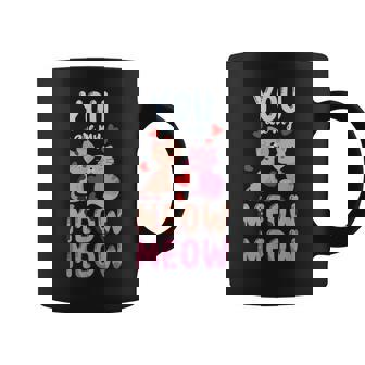Couples Love Proof Cat Meow Valentine's Day Graphic Print Coffee Mug - Monsterry