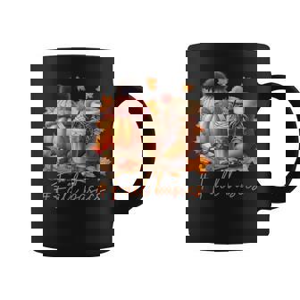 Cozy Autumn Vibes Falling Leaves Pumpkin Spice Harvest Joy Graphic Print Coffee Mug - Monsterry