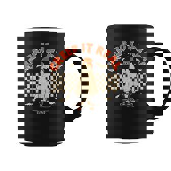 Creep It Real Skateboarding Ghost Retro Halloween Costume Coffee Mug - Monsterry