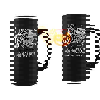 Crisis Intervention Peace Love Pumpkin Halloween Coffee Mug - Monsterry